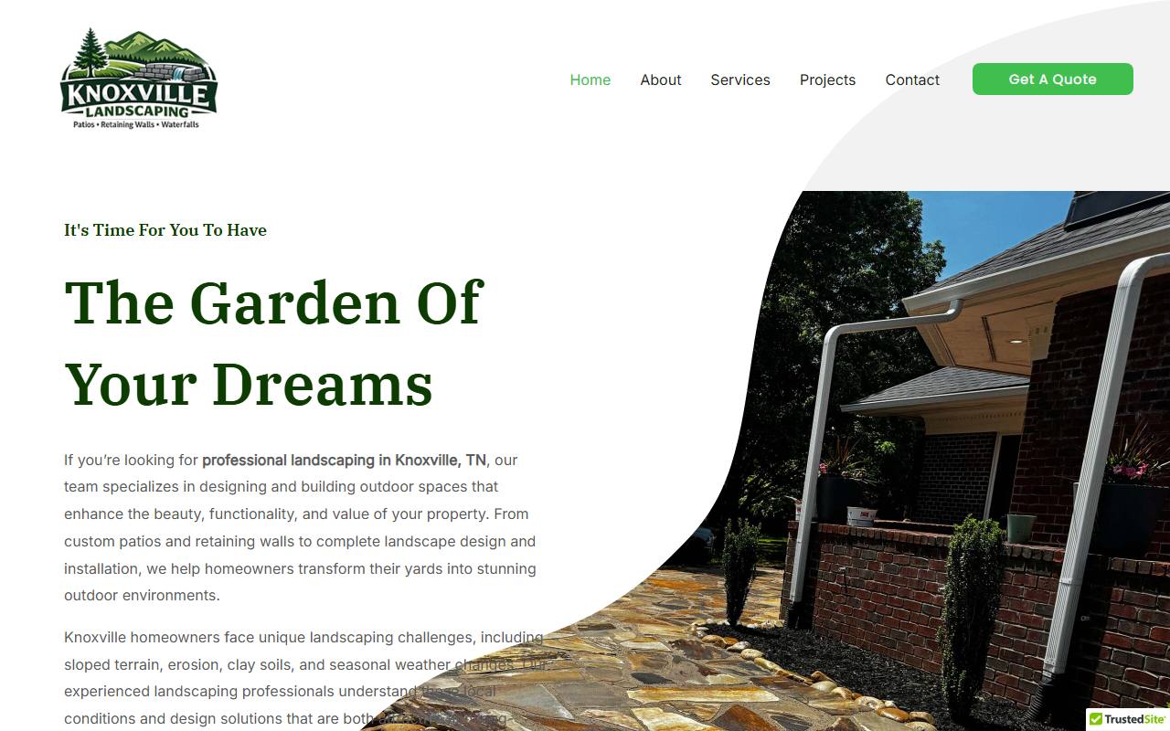 Главная knoxville-landscaping.com — прямой конкурент, №3 по запросу landscaping knoxville tn