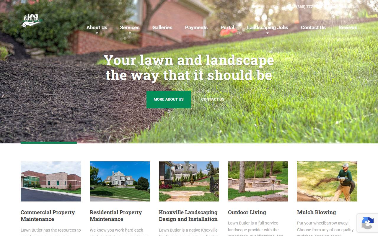 Главная lawnbutler.com — конкурент на №9, сайт тяжёлый: 7,12 МБ и 121 запрос